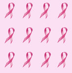Breast Cancer Fabric, Curled Pink Ribbon Fabric, Cotton or fleece, 3544 - Beautiful Quilt 