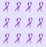 Pancreatic Cancer Fabric, Curled Purple Ribbon Fabric, Cotton or fleece, 3545 - Beautiful Quilt 