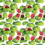 Bug Fabric, LadyBug fabric with leaves, Cotton or Fleece 1586 - Beautiful Quilt 