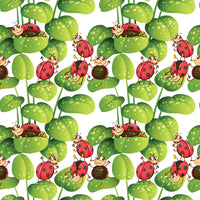 Bug Fabric, LadyBug fabric with leaves, Cotton or Fleece 1586 - Beautiful Quilt 