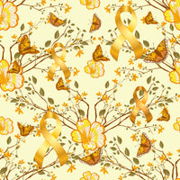 Cancer Fabric, Childhood Cancer Fabric, Butterflies, Cotton or Fleece 5889 - Beautiful Quilt 