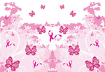 Cancer Fabric, Breast Cancer Fabric, Awareness Fabric Pink Butterfly Cotton or Fleece 5792 - Beautiful Quilt 
