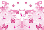 Cancer Fabric, Breast Cancer Fabric, Awareness Fabric Pink Butterfly ...