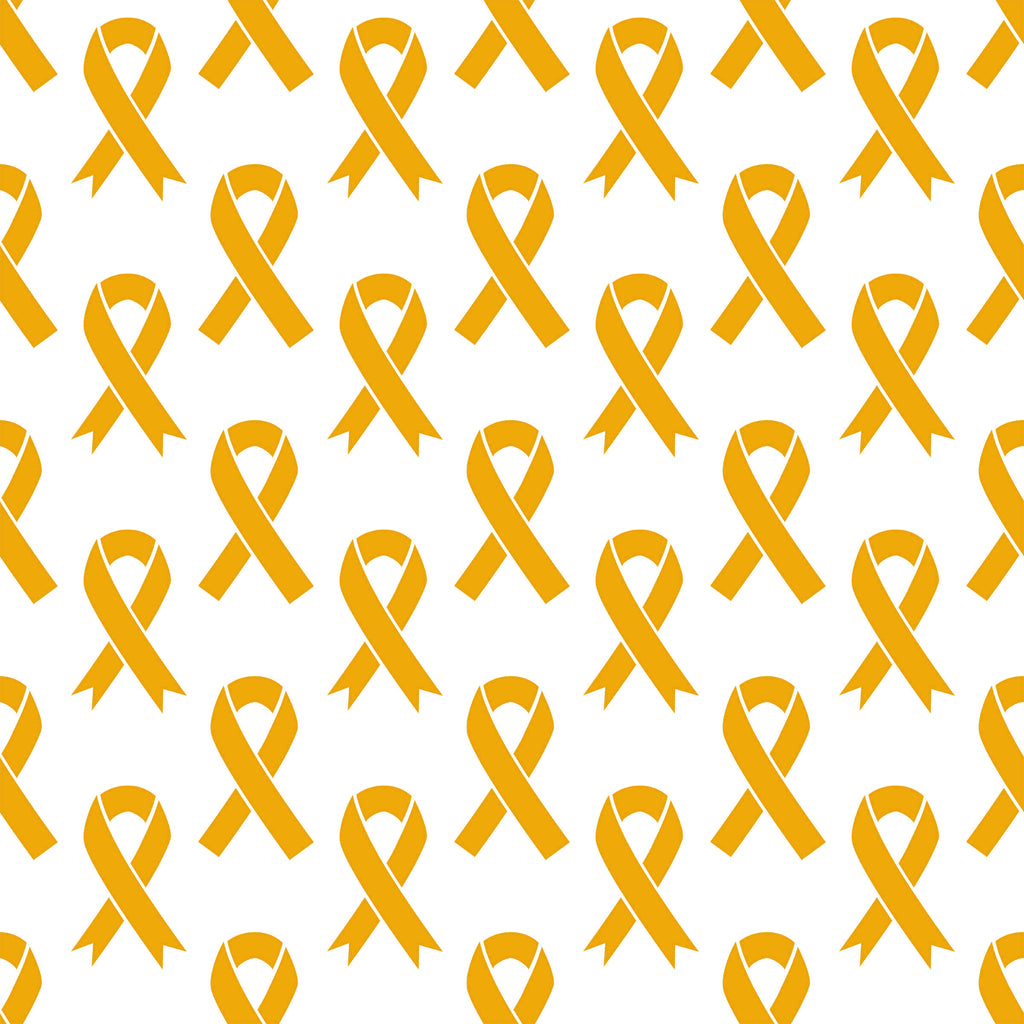Home › Cancer Fabric, Childhood Cancer Fabric Gold Ribbon in Cotton or ...