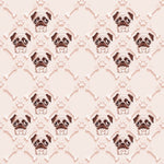Dog Fabric, Pug Fabric, Pugs with Bones on tan, Cotton or Fleece 5716 - Beautiful Quilt 