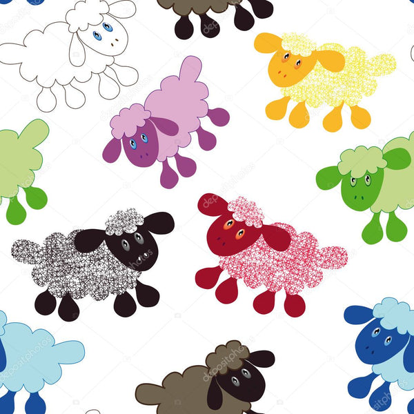Children's Fabric, Cartoon Sheep 2066 - Beautiful Quilt 