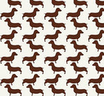 Dog Fabric, Dachshund Fabric Silhouette, Brown, Cotton or Fleece 5709 - Beautiful Quilt 
