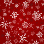Christmas Fabric, Snowflake Fabric on Red, Cotton or Fleece 3350 - Beautiful Quilt 