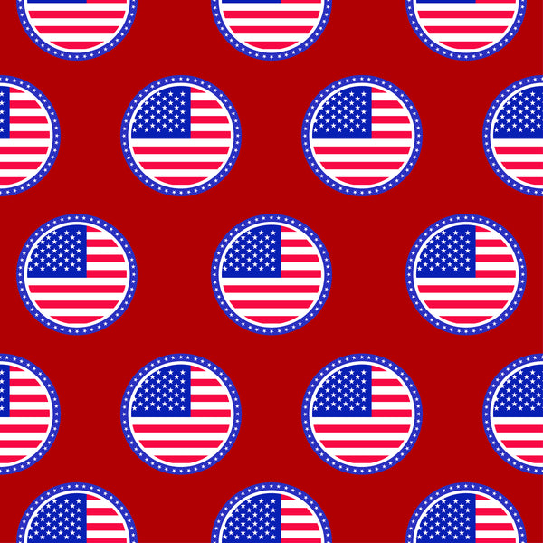 Patriotic Fabric, Circular Flag Fabric on Red, Cotton or Fleece, 3637 - Beautiful Quilt 