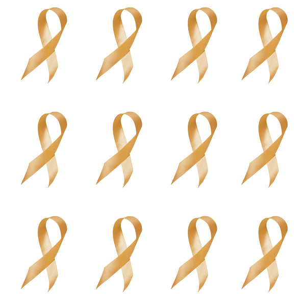 Childhood Cancer Fabric, Curled Gold Ribbon Fabric, Cotton or fleece, 3549 - Beautiful Quilt 
