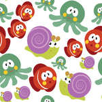 Children's Fabric, Cartoon Fishy Creatures, cotton or fleece 5595 - Beautiful Quilt 