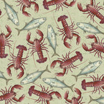 Lobster Fabric QT Seaside Fish Fabric 5026 - Beautiful Quilt 