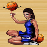 Sports Fabric, Basketball Fabric, Women, Players 1205 - Beautiful Quilt 