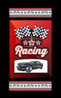 Car Fabric, Racing Fabric Panel, Add Your Car Here, Fleece, 3672 - Beautiful Quilt 