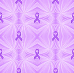 Cancer Fabric, Pancreatic Cancer Geometric Ribbon, Cotton or Fleece 3793 - Beautiful Quilt 
