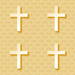 Religious Fabric, Gold Cross Fabric, Cotton or Fleece, 3715 - Beautiful Quilt 
