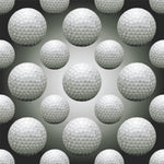 Golf Fabric, Golf Balls on Black, Cotton or Fleece 3032 - Beautiful Quilt 