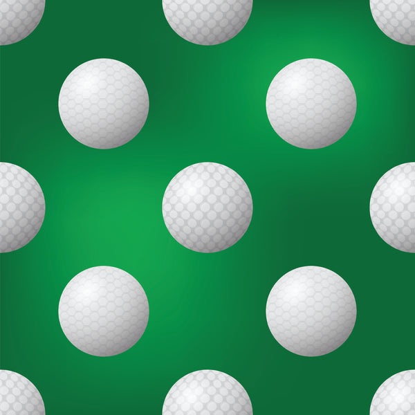 Golf Fabric, Golf Balls on Green, Cotton or Fleece, 3036 - Beautiful Quilt 