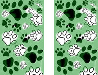 Dog Fabric, Paw Fabric, Green Border, 1349 - Beautiful Quilt 