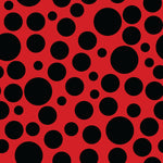 Lady Bug Fabric, Black Dots on Red Fabric, Cotton or Fleece 2083 - Beautiful Quilt 
