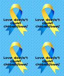 Down Syndrome Awareness Fabric, Love Doesn't Count Chromosomes, Cotton or Fleece, 3568 - Beautiful Quilt 