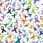 Cancer Fabric, Awareness Fabric, Ribbon, Cotton or Fleece 1345 ...
