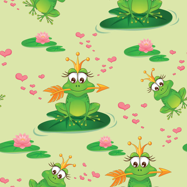 Frog Fabric, Princess Frog Fabric, Cotton or Fleece, 2033 - Beautiful Quilt 