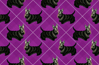 Dog Fabric, Scottish Terrier Fabric on Purple, cotton or fleece, 3377 - Beautiful Quilt 