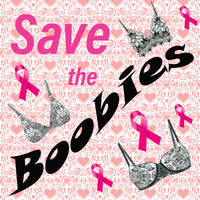 Breast Cancer Fabric, Save the Boobies Panel, 2290 - Beautiful Quilt 