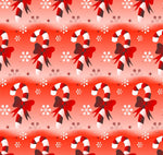 Christmas Fabric, Candy Cane Fabric, Cotton or Fleece 657 - Beautiful Quilt 