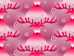 Novelty Christmas Fabric, Reindeer Fabric in Pink, Blue or Purple, Cotton or Fleece 1309 - Beautiful Quilt 