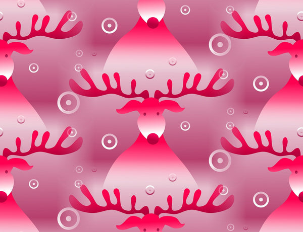 Novelty Christmas Fabric, Reindeer Fabric in Pink, Blue or Purple, Cotton or Fleece 1309 - Beautiful Quilt 
