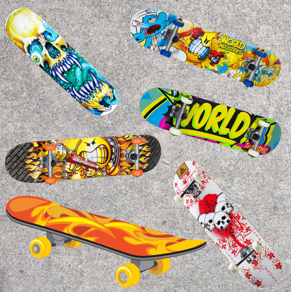 Skateboard Fabric, Brightly Colored Skateboard Fabric, Cotton or Fleece 1748 - Beautiful Quilt 