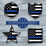 Police Fabric, Support our Law Enforcement Fabric Panel 1291 - Beautiful Quilt 