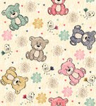 Children's Fabric, Teddy Bear Fabric, Cotton or Fleece, 3705 - Beautiful Quilt 