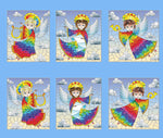 Angel Fabric, Angel Fabric Stained Glass, Fleece 1729 - Beautiful Quilt 