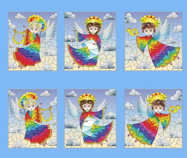 Angel Cloth Design Angel Fabric, Angel Fabric Stained Glass, Fleece 1729 - Beautiful Quilt