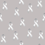 Cancer Ribbon, Lung Cancer Ribbon on Gray, Cotton or Fleece 1112 - Beautiful Quilt 