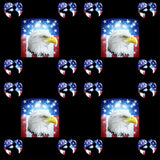 Military Fabric, Patriotic Fabric, Eagle and Servicemen, Cotton, Fleece,  2226 - Beautiful Quilt 